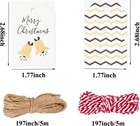 100 Pack Christmas Gift Tags  Gift Tags With Jute Twine For Diy Holiday Present