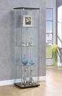 Coaster Home Furnishings Bellatrix 4shelf Clear Glass Curio Cabinet Cappuccino