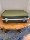  Small Vintage Hard Case Luggage Suitcase Green With Mirror