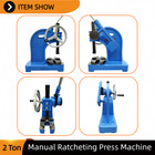 2 Ton Hand Punch Press Ratcheting Press Machine Cast Iron Assembly Lever