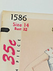 Simplicity 1586 Blouse Shell Top Sewing Pattern Ladies 14 Vtg 50 s Uc Sleeveless