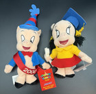 Vintage Lot Of 10 - 1999 Looney Tunes Year Plush Beanie Warner Bros