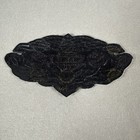 Harley Davidson Black White Roses Biker Motorcycle Patch Embroidered 6 In