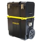 New Stanley 3-in-1 Rolling Tool Box Organizer Portable Workshop Cart Storage Bin