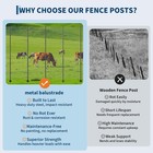 3 4 5 6 7 Ft Fence Post 10 15 Pack U-channel Heavy Duty Metal Fence Posts Yard