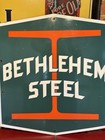 Vintage Bethlehem Steel Porcelain Sign Industrial Gas Oil Advertising Railroad