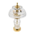 Cut Crystal And Brass Table Lamp