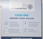 Serenity By Tempur-pedic Cooling Memory Foam Pillow Standard   Queen Soft New