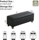 41  Faux Leather Storage tufted Rectangle Upholstered End Of Bed Storage Bench