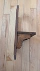 Antique Reclaimed Wood Wall Corbel Shelf Bracket  Brown  Mounting Holes