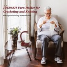 Jucpash Magnetic Spin Yarn Holder For Crocheting  Brown