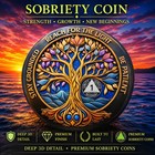     1 Year Sober Aa Chip  One Year Sobriety Coin Token  1 Year Recovery Chip Coin