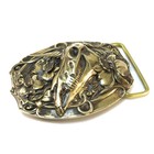 Belt Buckle  unicorn   Immortal Beauty Belt Buckle  Unicorn With Flowers