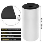 Adhesive Foam Padding Closed Cell Neoprene Sheet  12x59x1 16 Inch  Black