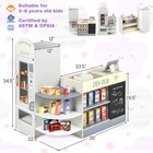 Kids Grocery Store Playset Wooden Supermarket Play Toy Set With Cash Register