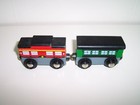 Imaginarium Wooden Train Passenger Coach Car   Caboose Lot Fits Brio Thomas