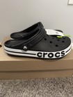 Unisex Crocs Black And White Crocband Clogs M 8 W 10