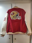 Ultra Game San Francisco 49ers Varsity Letterman Jacket Red White Mens Size Xl