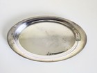 Bwks Crown Hallmarked 835 Silver Oval Serving Platter Tray German Silver