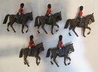 Britains Herald Vintage Plastic Mounted Highlanders Toy Soldiers Lot Of 5 Scots