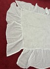 Vtg Red Calliope Ruffle Crib Skirt Eyelet Trim Polyester Spun Tex Cottagecore