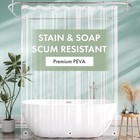 Extra Long Shower Curtain Liner 72x108 Clear Waterproof Peva  Magnets   Grommets