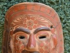 Decorated Clay Mask From Central Or South America
