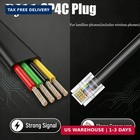Phone Extension Cord 100ft Long Phone Cable Line Wire  With Standard Rj11 Plug A