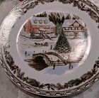 Christmas Toile 32 Piece Holiday Assorted Porcelain Dinnerware Set Service For 8
