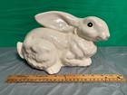 Ceramic Rabbit  12 X 7 X 6   Inches    Rabbit Candle Holder W  Egg Shaped Candle