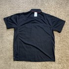 Adidas Dc United Soccer Polo Shirt Men   s Size Large Black Short Sleeve Mls