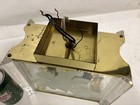 Fredrick Ramond Brass   Lucite  Etched Glass Ceiling Pendant Lights  pair  1985