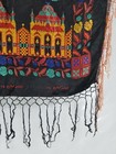 Vintage Gorgeous Wwll Taj Mahal Silk Satin Piano Shawl 1940s Scarf 80x75cm