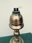 Rare 18th Century Brass Whale Oil Lamp Seamed Design 1700 Early American