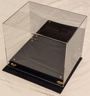 Bcw Deluxe Acrylic Full Size Football Helmet Display Case Mirror Back Gold Riser