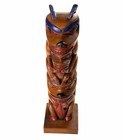 Large 13    Vintage Raven Of Alaska Totem Pole - Model 45 - Mcm Hand Painted