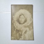 Rare Antique Photograph Beautiful Eskimo Woman Vintage Early 1900s Rppc Postcard
