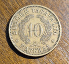 Finland Coin  1931 10 Markkaa  A Large  Uncommon Coin