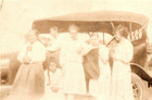 Vintage Photo Old Picture Outdoor Antique Image Car Ladies Girls Dresses 1920 s