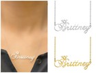 Personalized Any Name 14k Gold Plated Sterling Silver Necklace Pendant Chain New