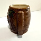 Vintage Novco Imports Tiki Mug Brown Aloha Hawaii Souvenir Faux Wood Ceramic