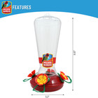  Hollyhock Hummingbird Feeder  25 Oz Capacity  Clear