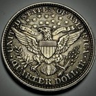 Us 1892 Barber Quarter - 25 Cent Silver Coin - Beautifully Toned