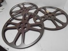 3x Vtg 2000  600m 16mm Metal Film Reel Goldberg Bros 15  Movie Take Up 50 Min
