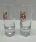 Hard Rock Cafe Pair  2  Tall Shot Glass Shooters 4  Clear- Biloxi   San Antonio