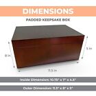 Buffalo Plaid Wooden Storage And Keepsake Box Hinge Dark Oak Wood For Home Decor