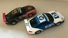 2pc Lot Scx Scalextric Compact 1 43 Slot Cars Porsche 911 Ups  28 Hp  11 - New