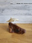Vintage John Perry Sculpture Lot Of 3 Humpback dolphin pelican