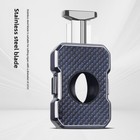 Premium V-cut Cigar Cutter - Ergonomic Stainless Steel Spring-loaded Blade