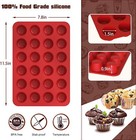 2-inch Deep Mini Muffin Pans Nonstick 24 Cup  2 Pack  - Silicone Muffin Tins